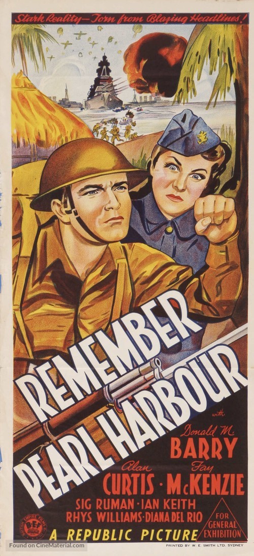 Remember Pearl Harbor - Australian Movie Poster