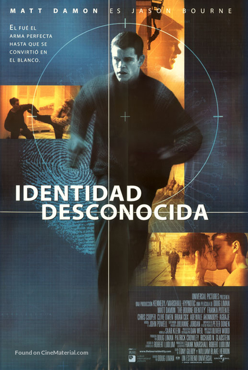 The Bourne Identity - Mexican Movie Poster