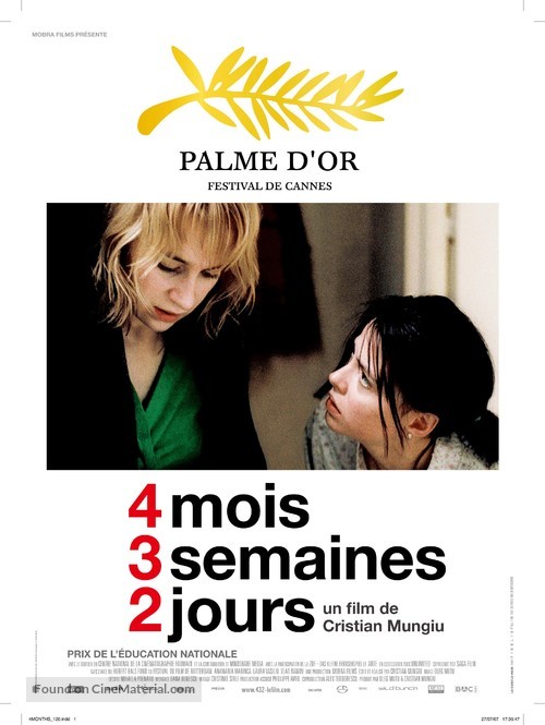 4 luni, 3 saptamini si 2 zile - French Movie Poster