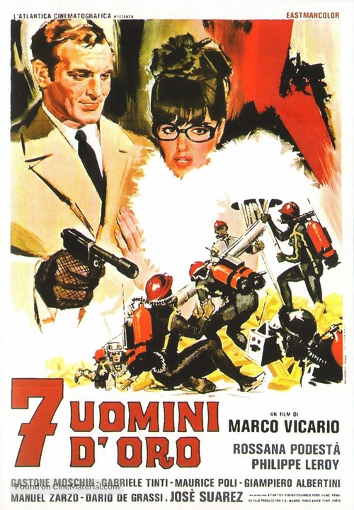 Sette uomini d&#039;oro - Italian Movie Poster