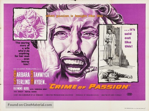 Crime of Passion - British Movie Poster