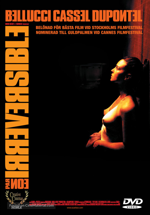 Irr&eacute;versible - Swedish DVD movie cover