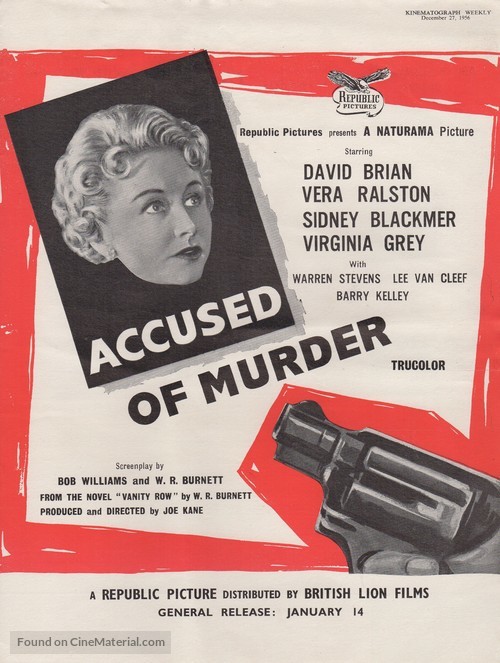 Accused of Murder - British Movie Poster