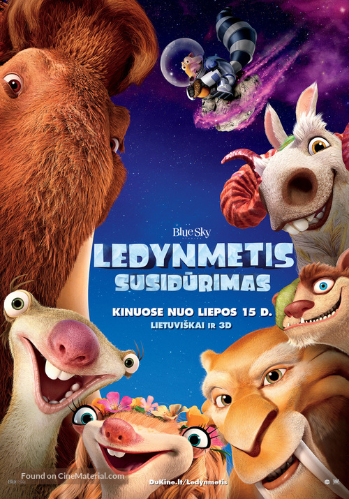 Ice Age: Collision Course - Lithuanian Movie Poster