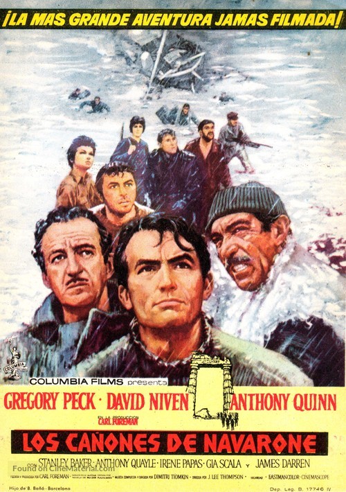 The Guns of Navarone - Spanish Movie Poster