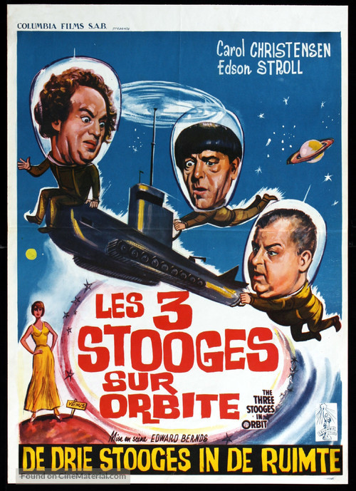 The Three Stooges in Orbit - Belgian Movie Poster