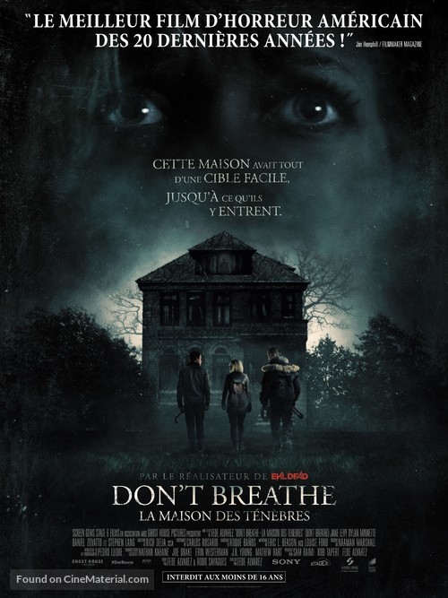 Don&#039;t Breathe - French Movie Poster