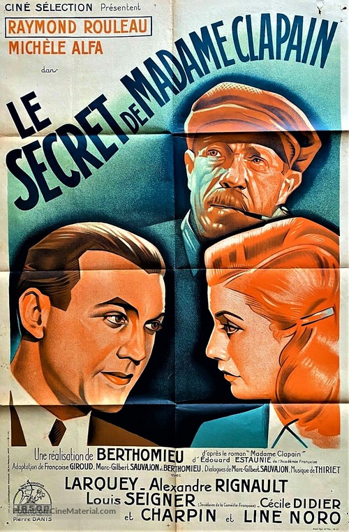 Le secret de Madame Clapain - French Movie Poster