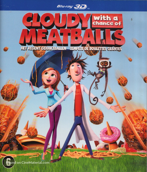 Cloudy with a Chance of Meatballs - Belgian Blu-Ray movie cover