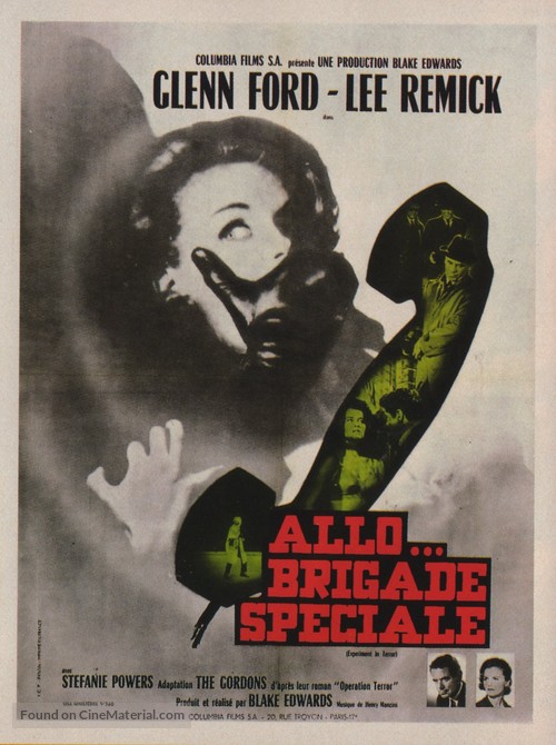 Experiment in Terror - French Movie Poster