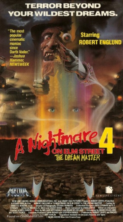 A Nightmare on Elm Street 4: The Dream Master - VHS movie cover