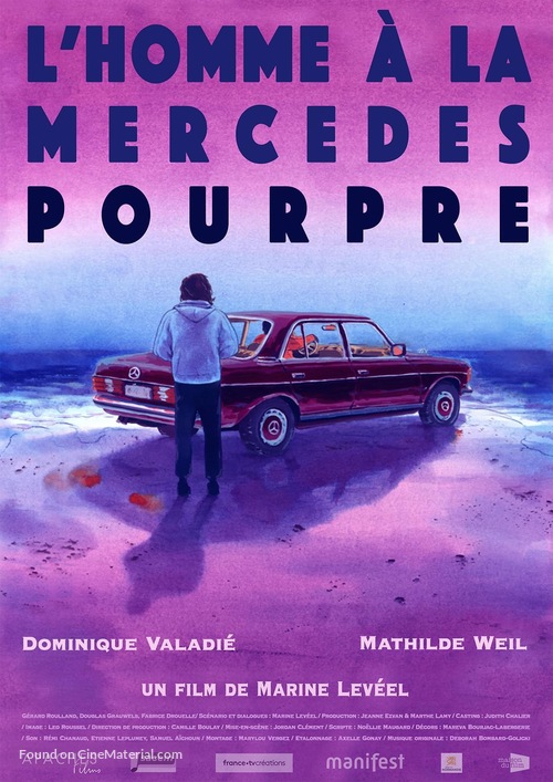 L&#039;homme &agrave; la Mercedes pourpre - French Movie Poster