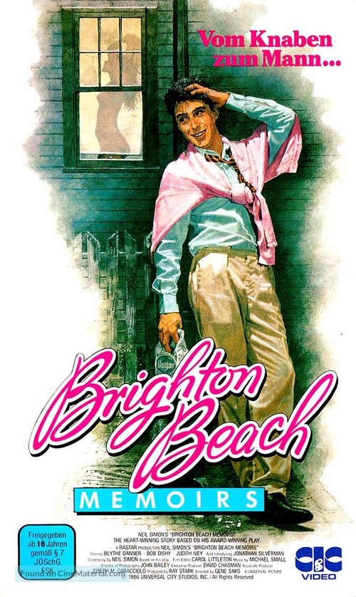 Brighton Beach Memoirs - German VHS movie cover
