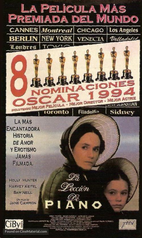 The Piano - Argentinian VHS movie cover