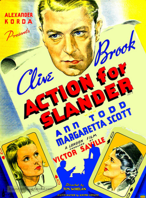 Action for Slander - Movie Poster