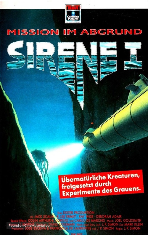 The Rift - German VHS movie cover