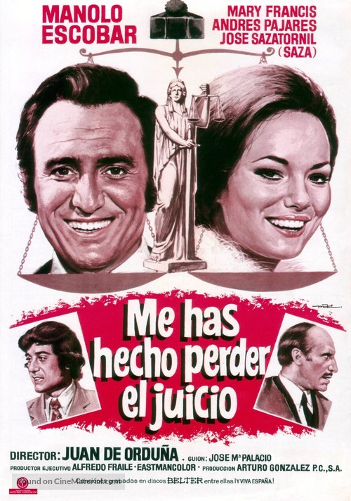 Me has hecho perder el juicio - Spanish Movie Poster