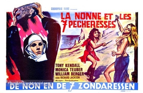 Io monaca... per tre carogne e sette peccatrici - Belgian Movie Poster