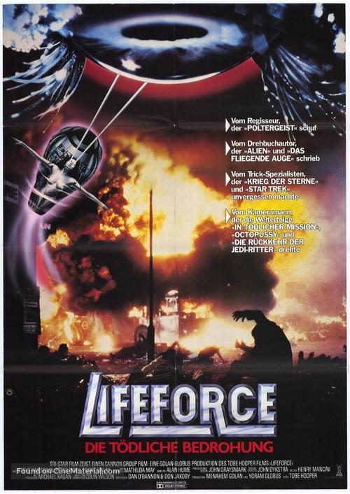 Lifeforce - German Movie Poster