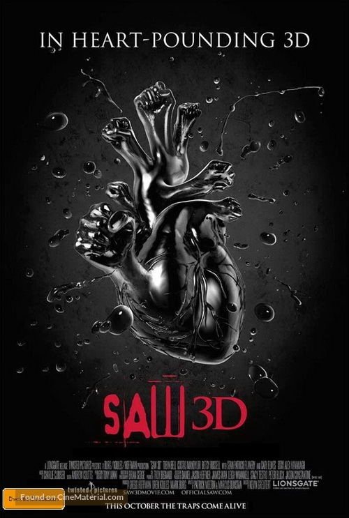 Saw 3D - Australian Movie Poster
