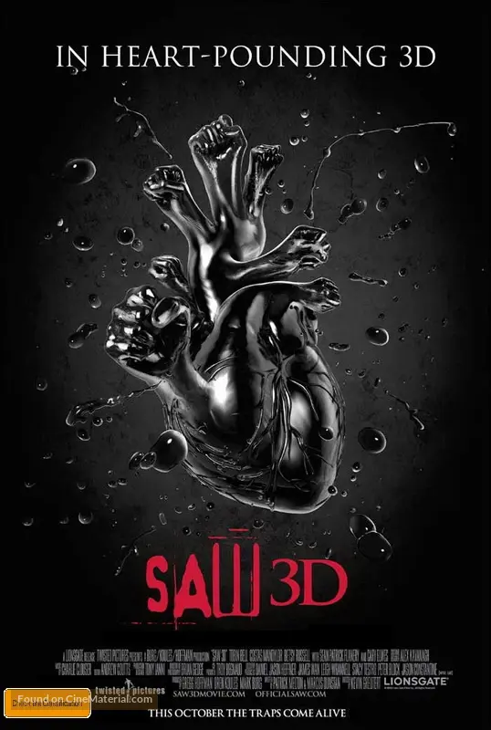 Saw 3D - Australian Movie Poster