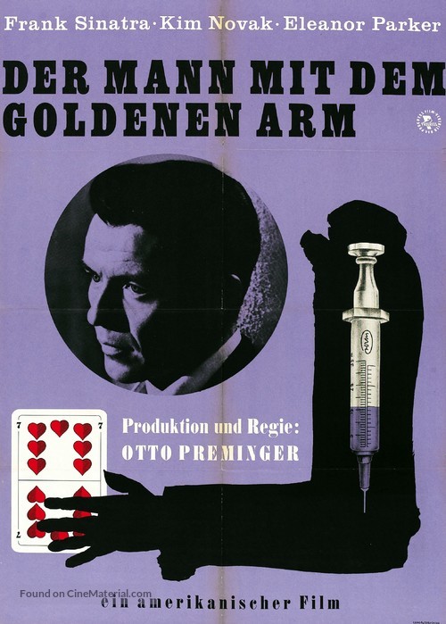 The Man with the Golden Arm - German Movie Poster