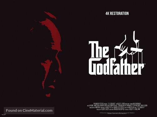 The Godfather - British Re-release movie poster