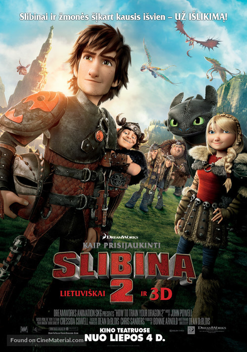 How to Train Your Dragon 2 - Lithuanian Movie Poster
