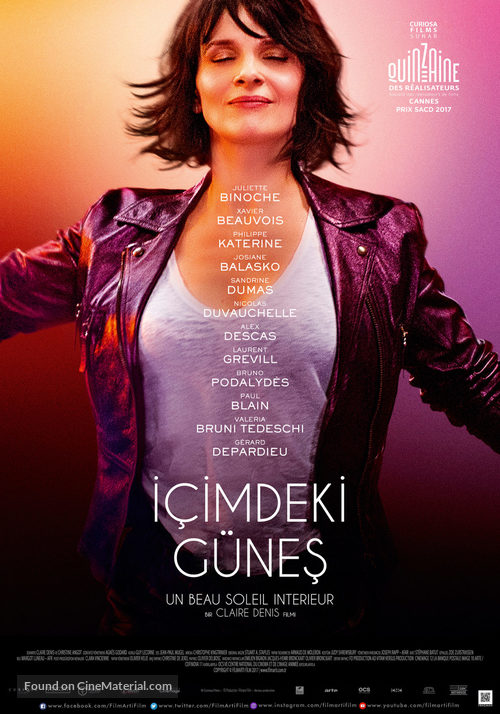 Un beau soleil int&eacute;rieur - Turkish Movie Poster