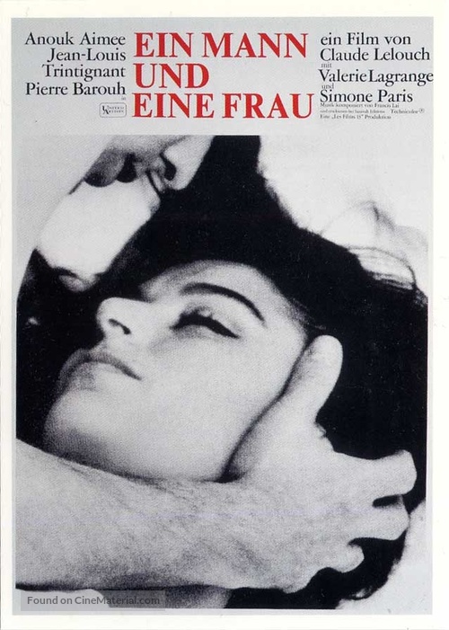 Un homme et une femme - German Movie Poster