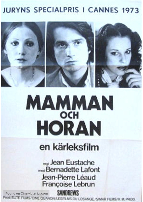 La maman et la putain - Swedish Movie Poster