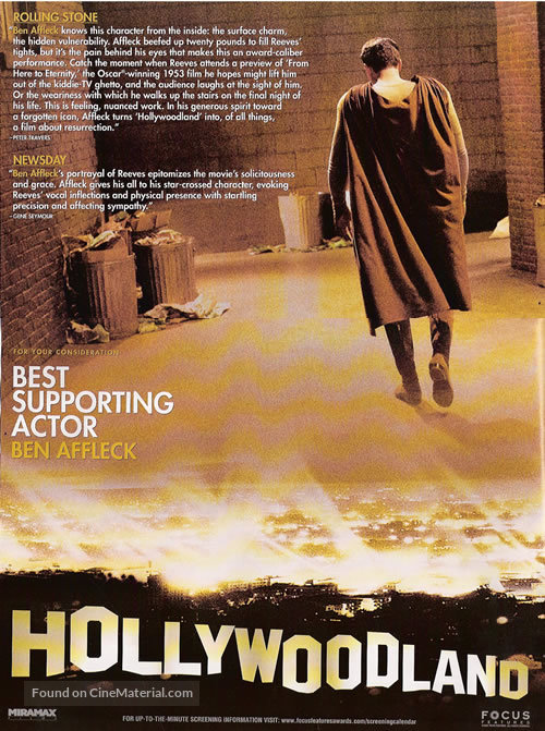 Hollywoodland - For your consideration movie poster