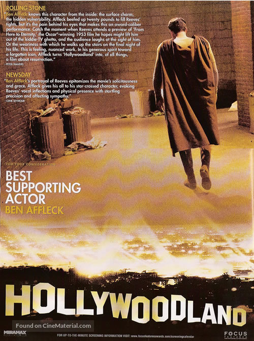 Hollywoodland - For your consideration movie poster