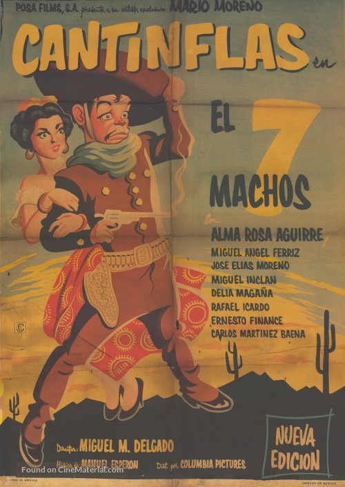 Siete machos, El - Mexican Movie Poster