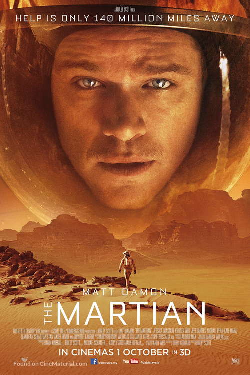 The Martian - Malaysian Movie Poster