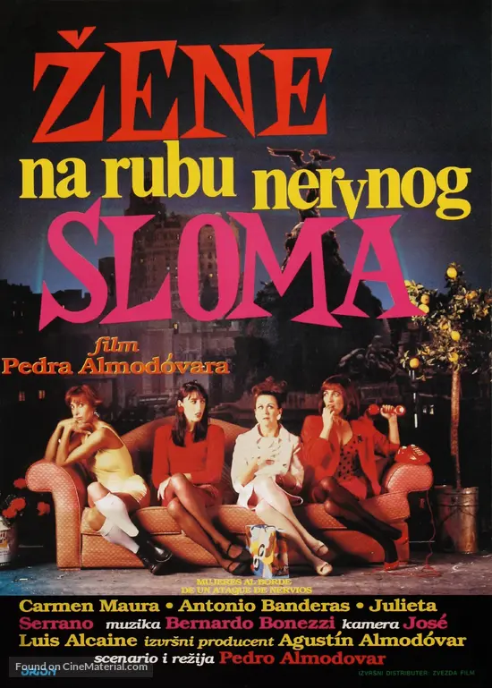 Mujeres Al Borde De Un Ataque De Nervios - Yugoslav Movie Poster