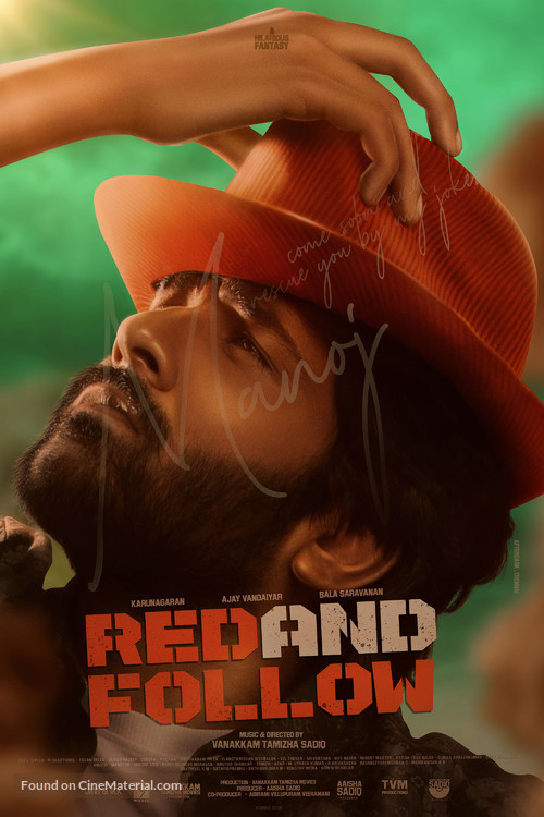 Red and Follow - Indian Movie Poster