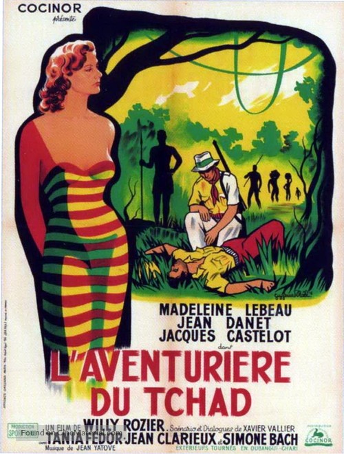 L&#039;aventuri&egrave;re du Tchad - French Movie Poster