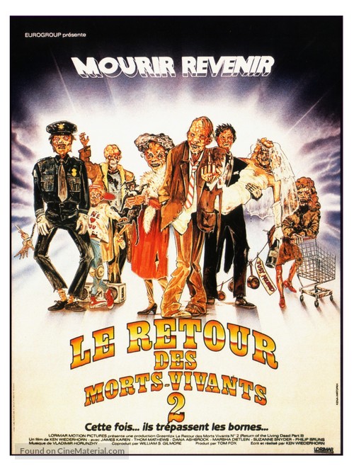 Return of the Living Dead Part II - French Movie Poster