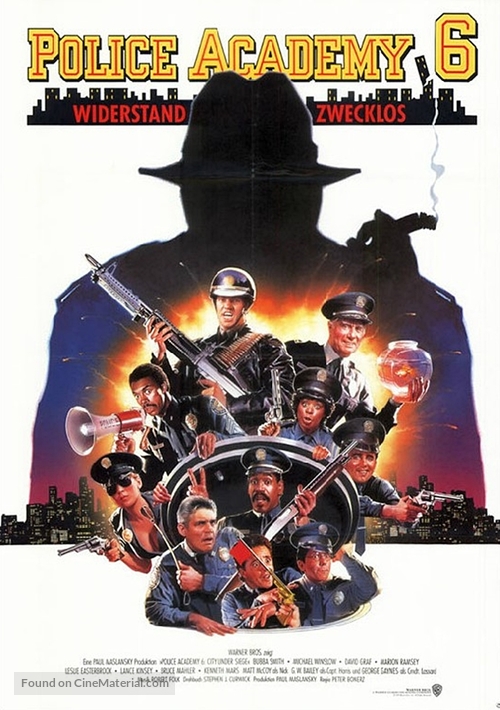 Police Academy 6: City Under Siege - German Movie Poster