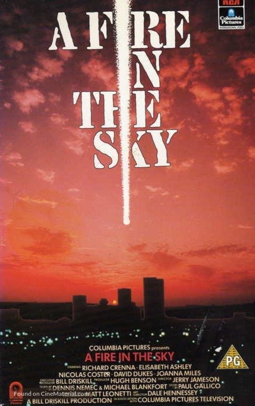 A Fire in the Sky - British VHS movie cover