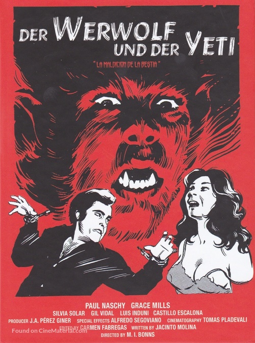 La maldici&oacute;n de la bestia - German Blu-Ray movie cover