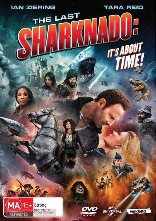 The Last Sharknado: It&#039;s About Time - Australian DVD movie cover