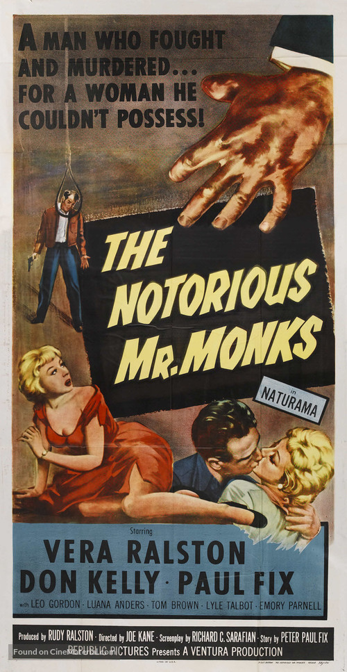 The Notorious Mr. Monks - Movie Poster