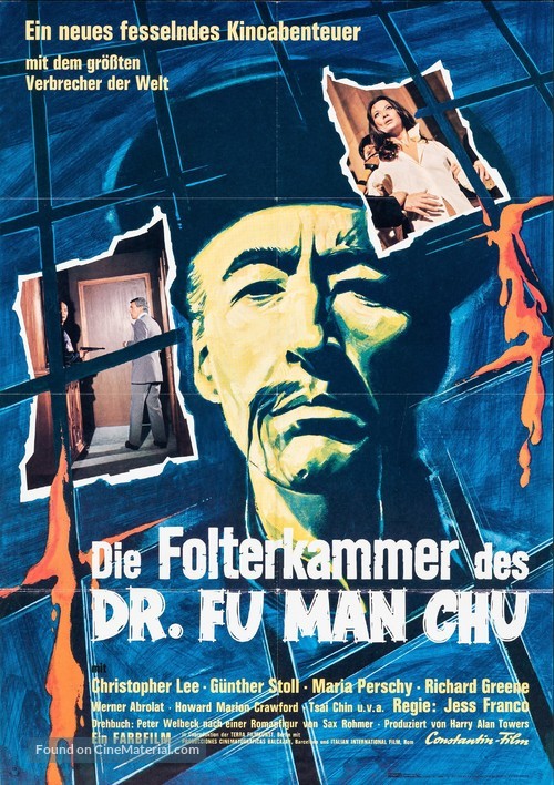 The Castle of Fu Manchu - German Movie Poster
