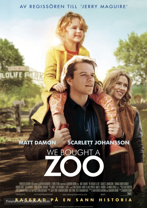 We Bought a Zoo - Swedish Movie Poster