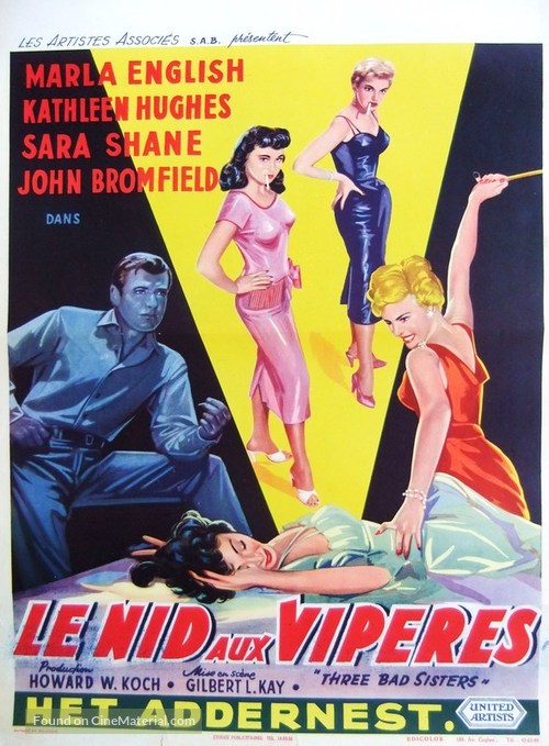 Three Bad Sisters - Belgian Movie Poster