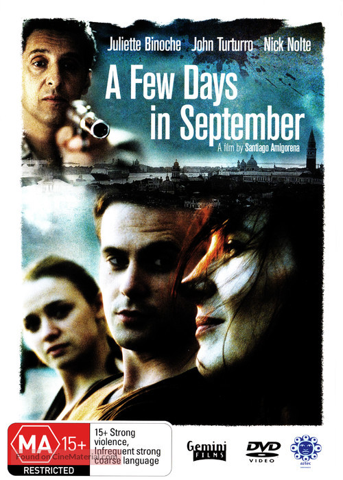 Quelques jours en septembre - Australian DVD movie cover