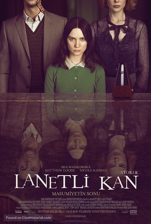 Stoker - Turkish Movie Poster