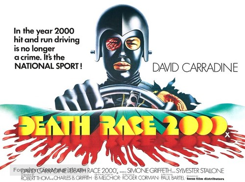 Death Race 2000 - British Movie Poster